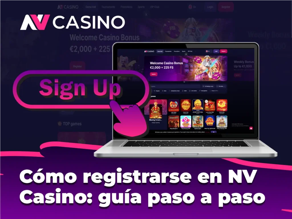 Cómo registrarse en NV Casino